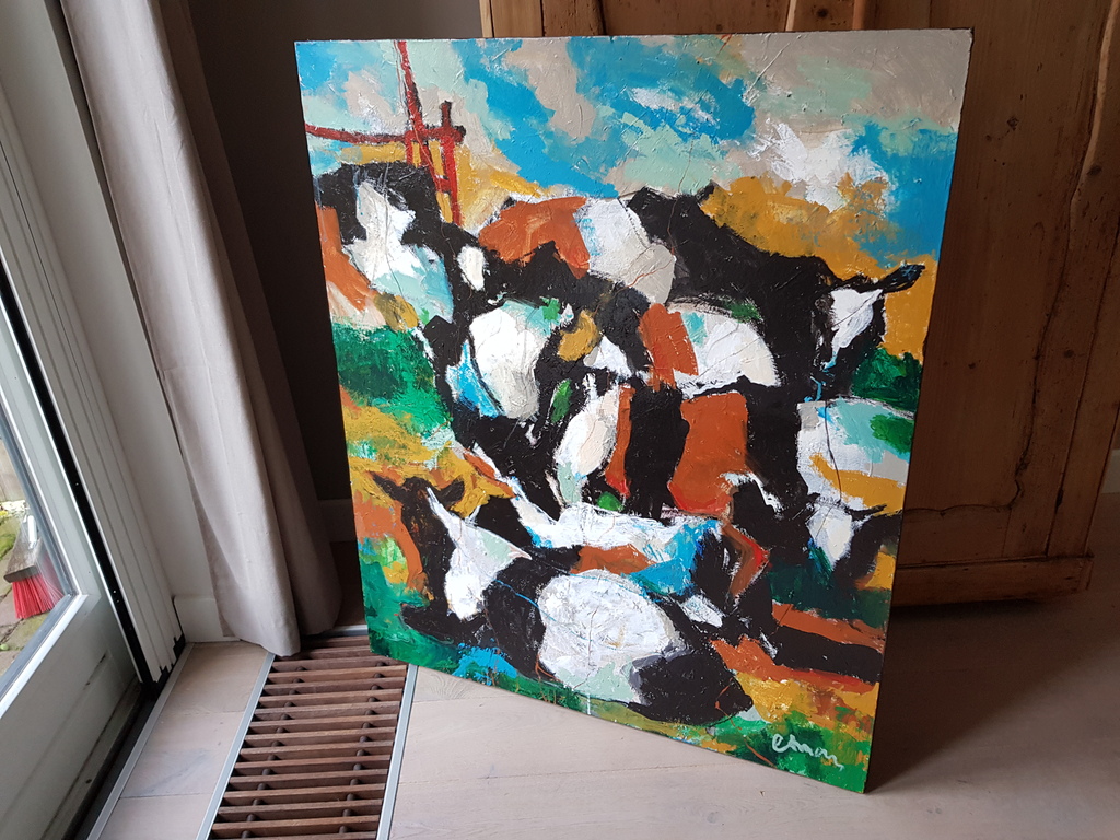 Ton Etman (1987-1995) - acryl op doek, gesigneerd kopen? Bied vanaf 650!