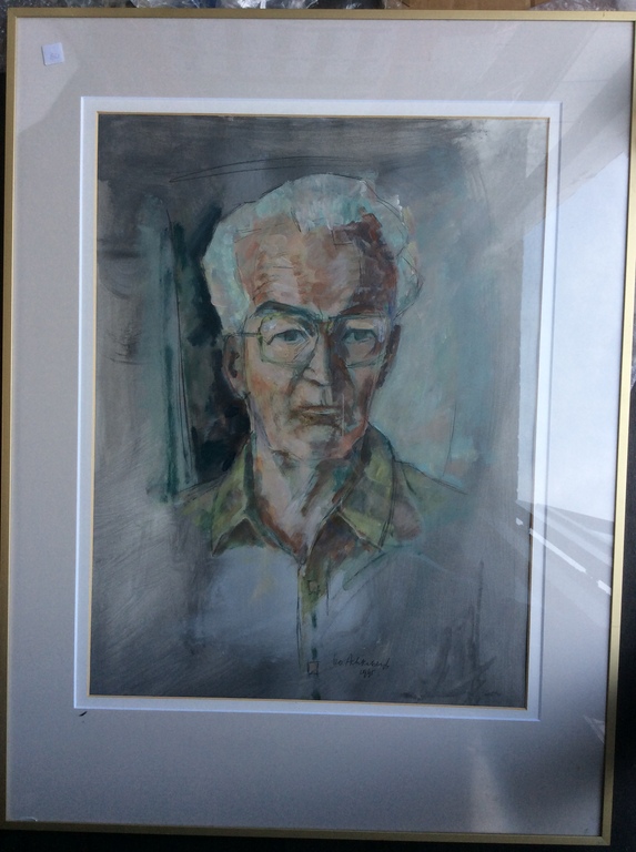 Geschilderd Portret van Leo Achterberg Nederlandse kunstschilder en beeldhouwer  kopen? Bied vanaf 1!