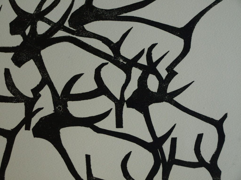 Herman Stammeshaus :  Houtsnede – Kudde II – 1971 – oplage 8 ex. kopen? Bied vanaf 25!