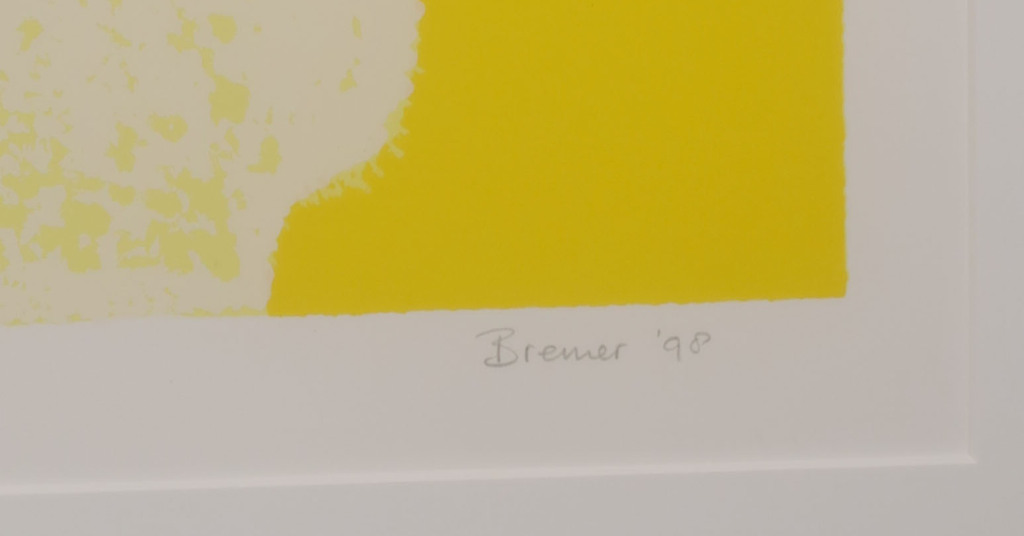 Saskia Bremer: Zeefdruk, Twee palmen - Ingelijst kopen? Bied vanaf 20!