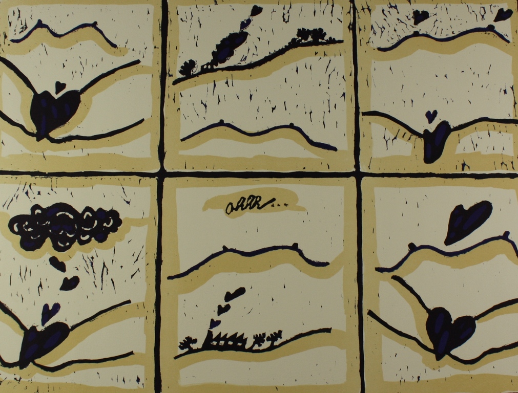 Mark Brusse, zeefdruk, 1982 verkocht voor € 50!