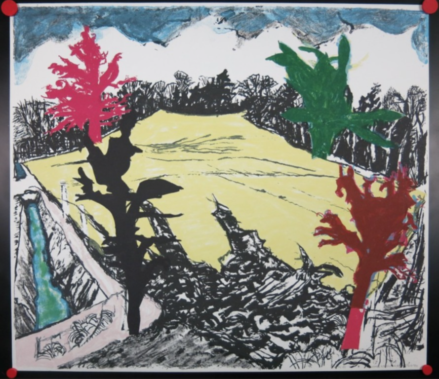 Hans Ebeling Koning: Zeefdruk, Landschap kopen? Bied vanaf 1!