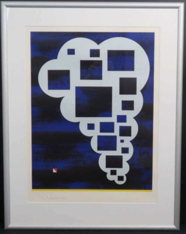 Han Schuil: Zeefdruk, Zonder titel -Ingelijst kopen? Bied vanaf 35!