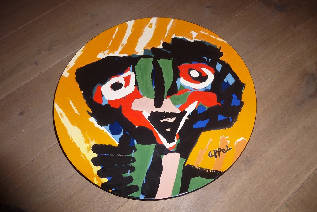 Karel Appel, keramiek: grote Schaal: Dancing Girl, oplage 25, diameter 51 cm kopen? Bied vanaf 950!