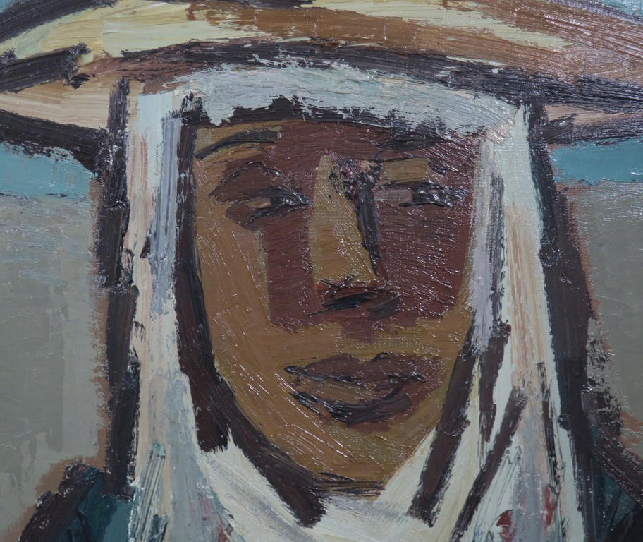 Jan van Heel: Olieverf op doek, Spaanse herderin - Ingelijst kopen? Bied vanaf 500!