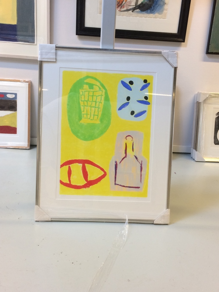 Dolf Verlinden - Kleurrijke zeefdruk va Dolf Verlinden 38/70 met fraaie lijst. kopen? Bied vanaf 80!