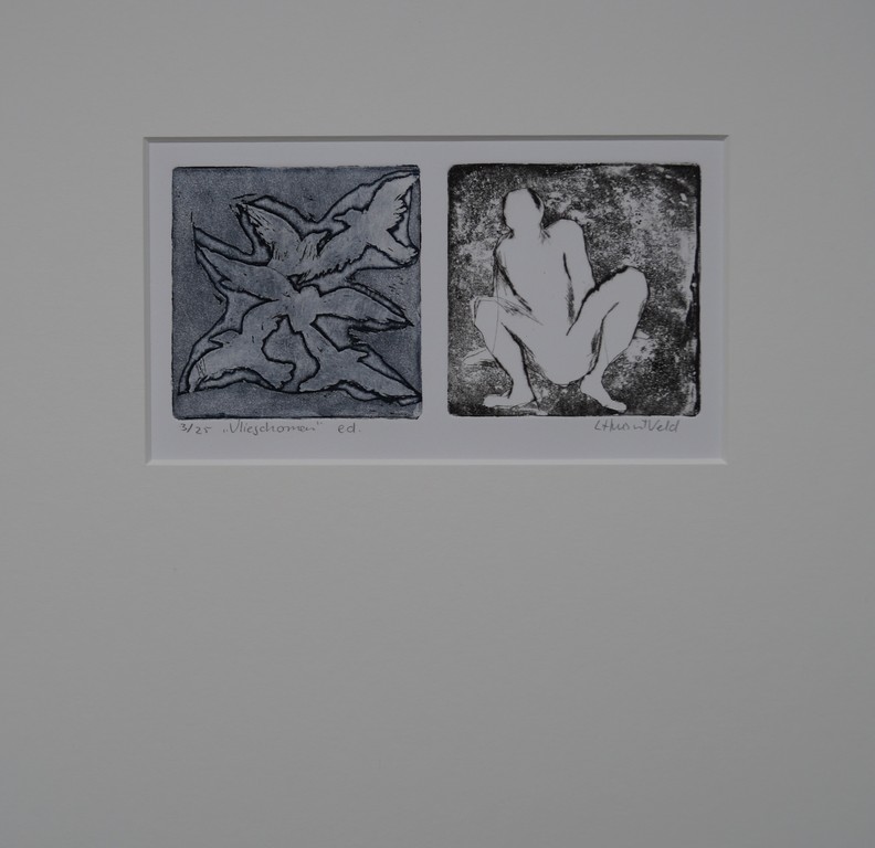 Loes Huis in 't Veld - gesigneerde ets - Vliegdromen  kopen? Bied vanaf 20!