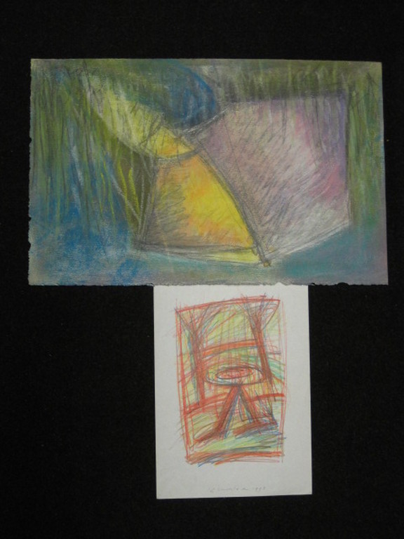 Karakteristiek expressionisme van Age Klink 1940- Pastel + tek gesigneerd  kopen? Bied vanaf 1!