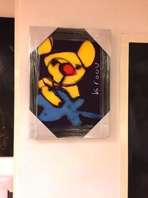 Herman Brood Glicee ingelijst Beertje (klein) op linnen kopen? Bied vanaf 295!