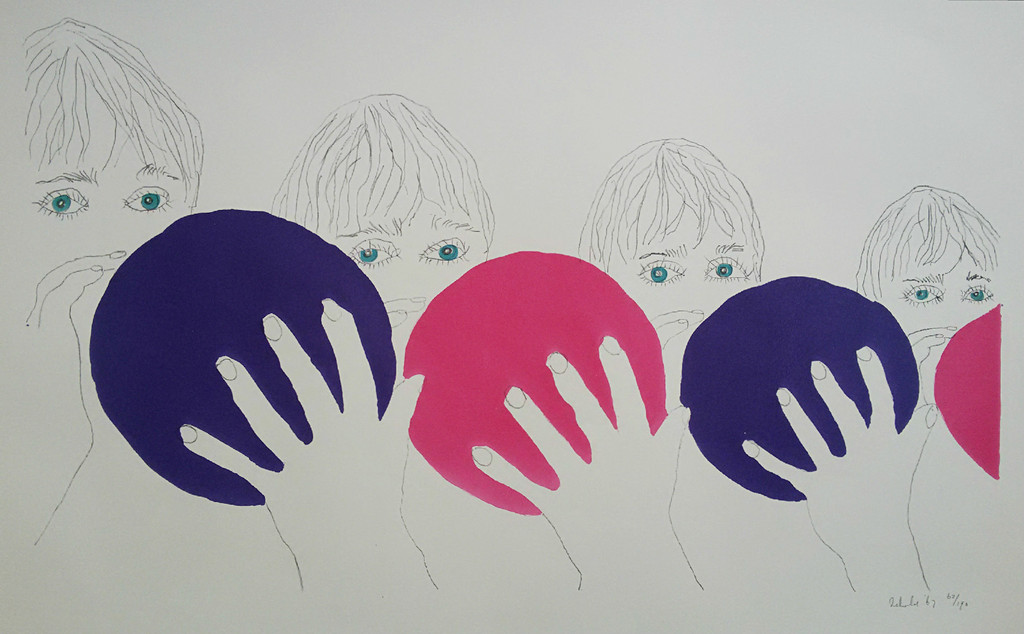 Jacob Zekveld - Kinderen met ballonnen, litho verkocht voor € 50!