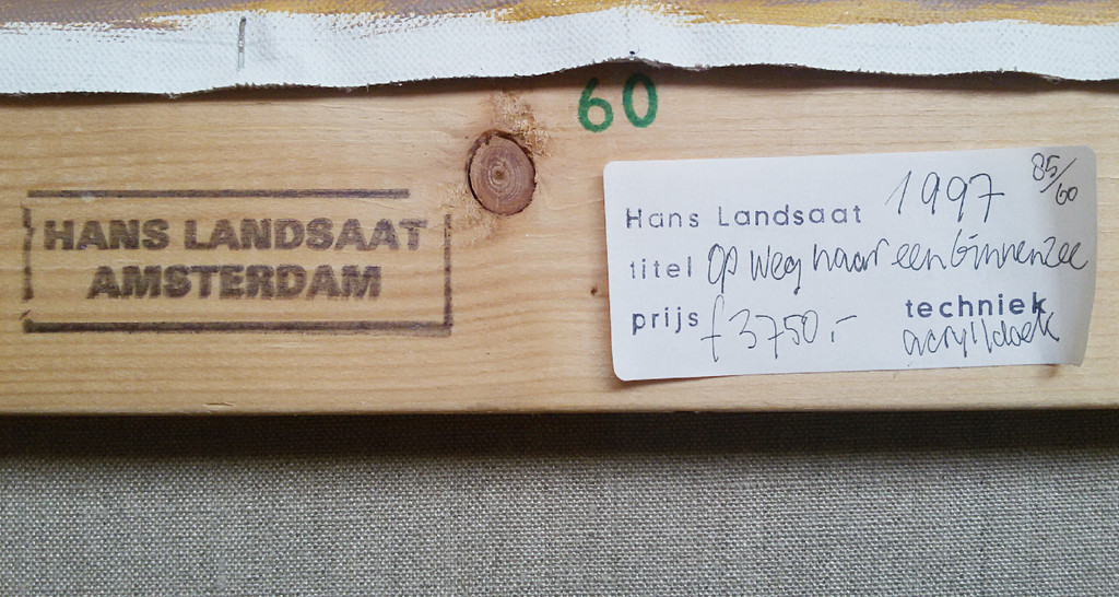 Hans Landsaat - Op weg naar een binnenzee, acrylverf op doek kopen? Bied vanaf 140!