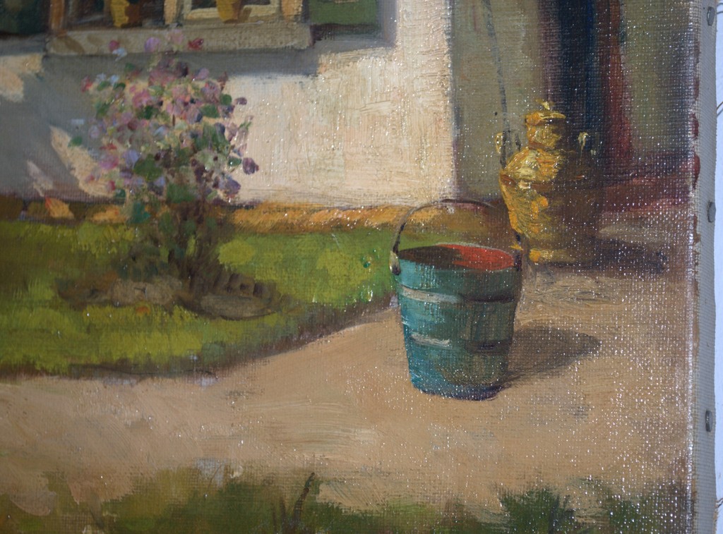 Zonnig boerenlandschap - olieverf op doek kopen? Bied vanaf 75!