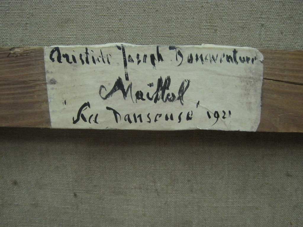 (Naar?) Aristide J.B. Maillol "la Danseuse 1921" oud olieverf op doek kopen? Bied vanaf 1!