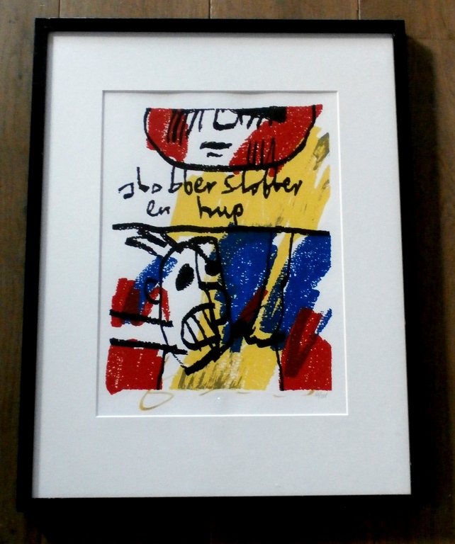 Herman Brood - ingelijste zeefdruk: Slobber, Slobber kopen? Bied vanaf 195!