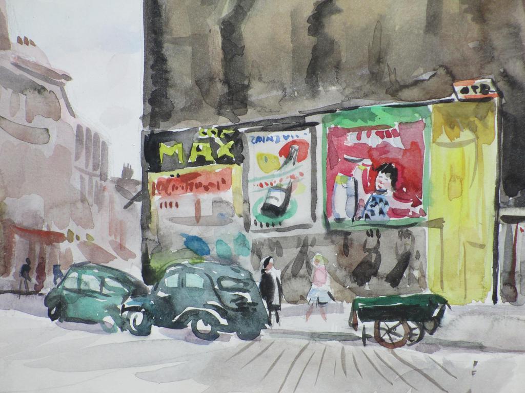 Han Krug, Parijs's stadsgezicht, Aquarel 1959 kopen? Bied vanaf 45!