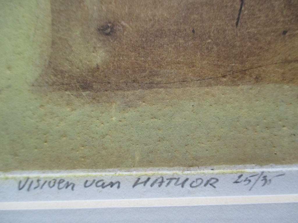 Ru van Rossem, grote ets "Visioen van Hatuor" 1986 kopen? Bied vanaf 60!