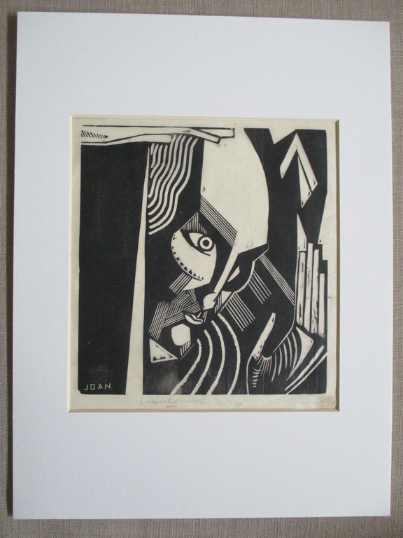 Joan Collette, houtsnede in passe-partout kopen? Bied vanaf 35!