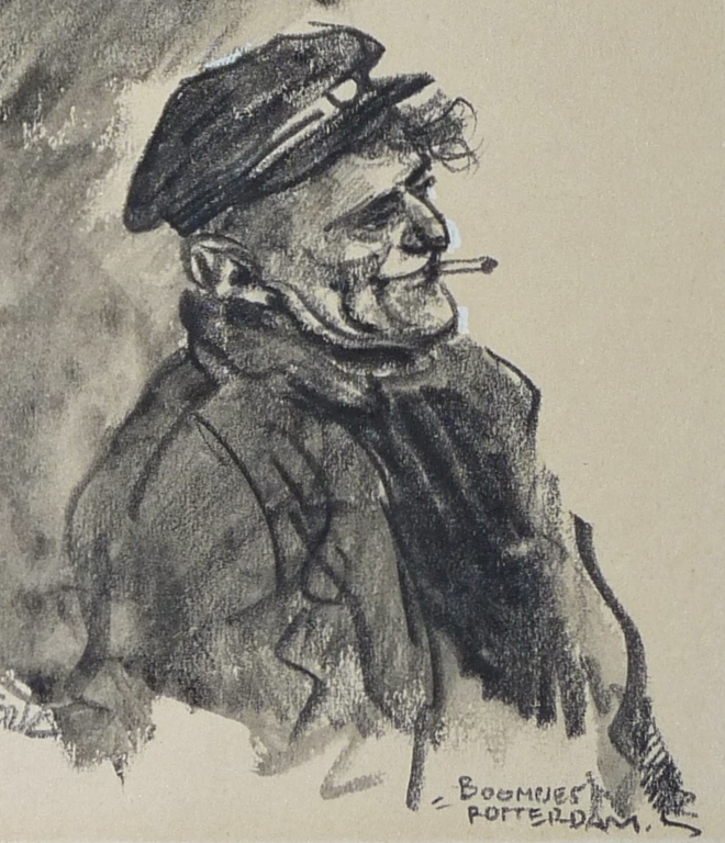 Herman Moerkerk: Tekening, Boompjes Rotterdam kopen? Bied vanaf 50!