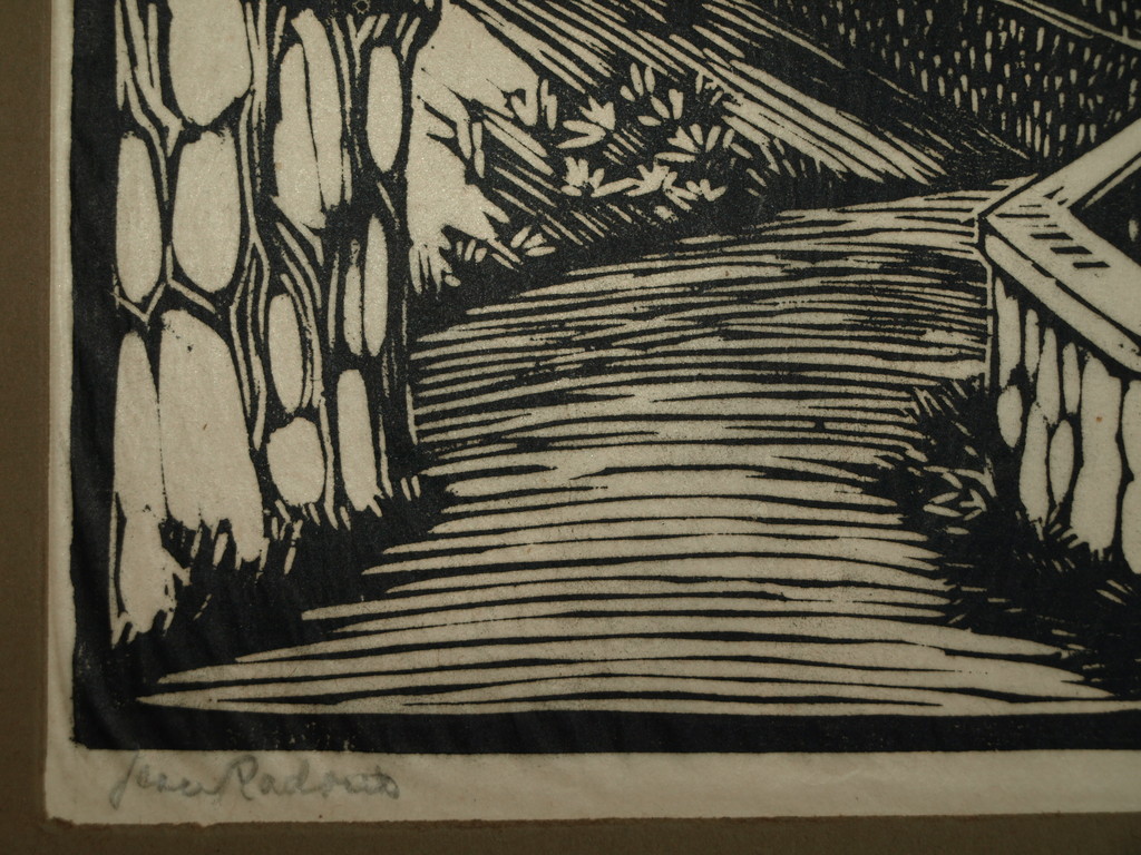 JEAN RADOUX – Houtsnede – Les Ardennes / De Ardennen – Gesigneerd - Oud kopen? Bied vanaf 1!