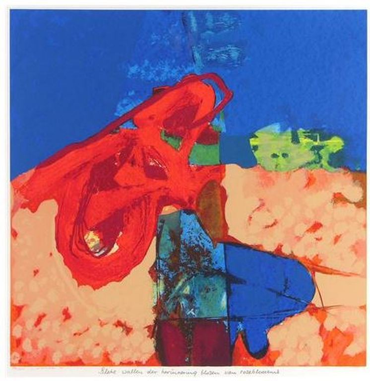 HENK van VESSEM Gr Zeefdruk ,,BLEKE WALLEN,, Handgesigneerd verkocht voor € 35!