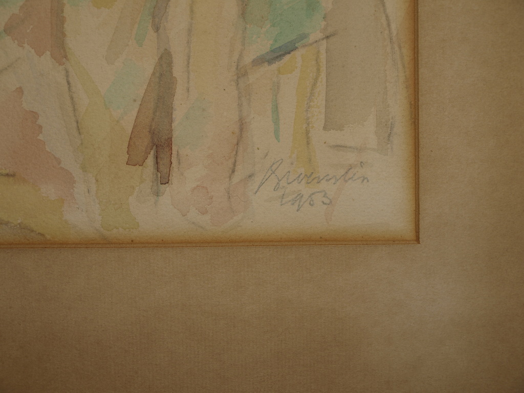 Religieuze kunst - Aquarel – Kruisgang Jezus  – Gesigneerd – 1953 kopen? Bied vanaf 50!
