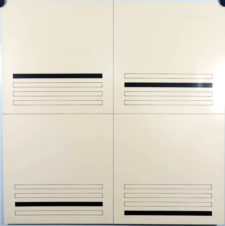 Carel Visser: Zeefdruk, Compositie met lijnen kopen? Bied vanaf 1!