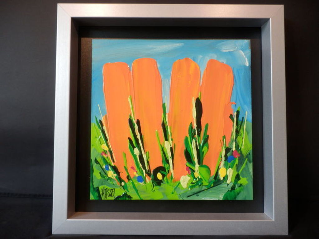 AD van HASSEL  Schilderij op MDF   ORANJE TULPEN  Handgesigneerd kopen? Bied vanaf 35!