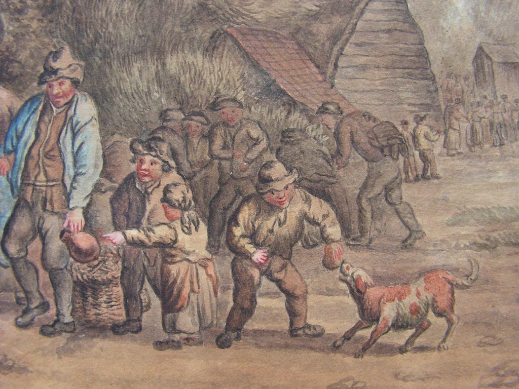 L.D.Postma  -  aquarel uit jaar 1834 -  de uitspanning kopen? Bied vanaf 1!
