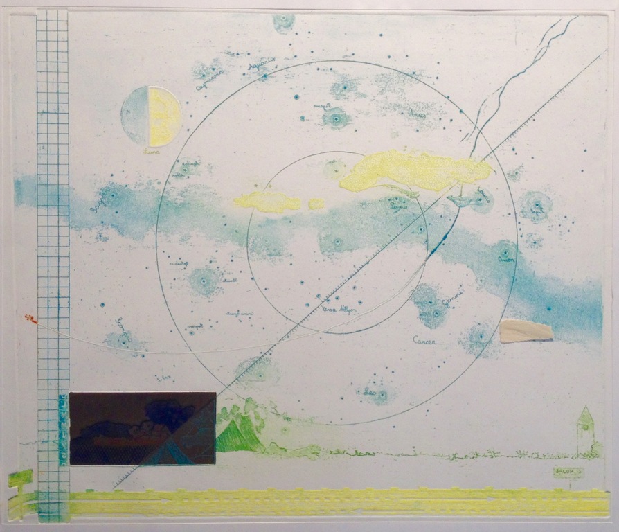 Eduard Flor, kleurenets, "Hemel 's Nachts", 1970, Prent 190 kopen? Bied vanaf 49!