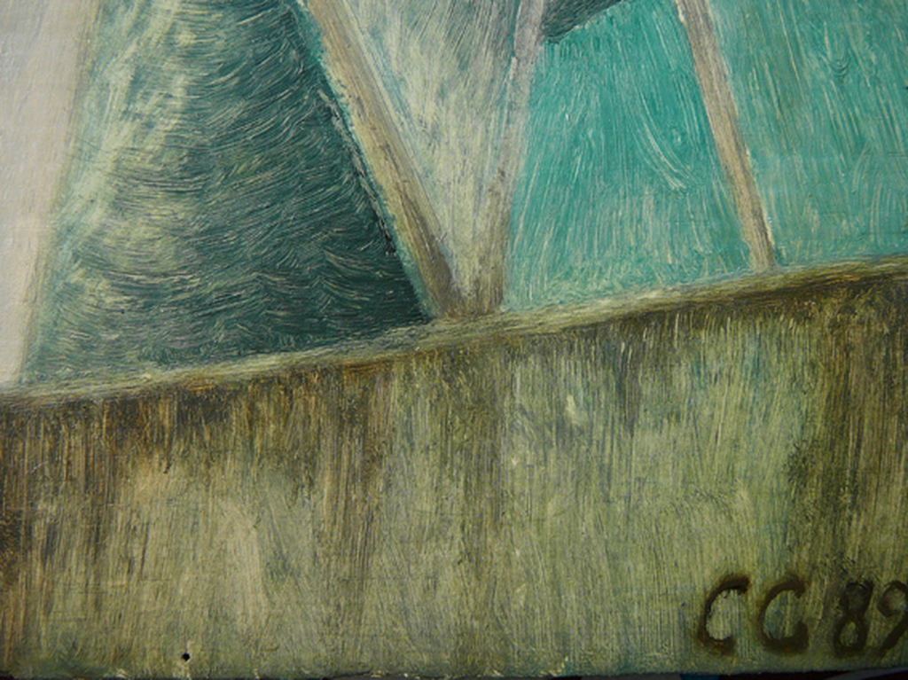 'Huis met Boom' -olieverf, gesigneerd, 1989- kopen? Bied vanaf 45!