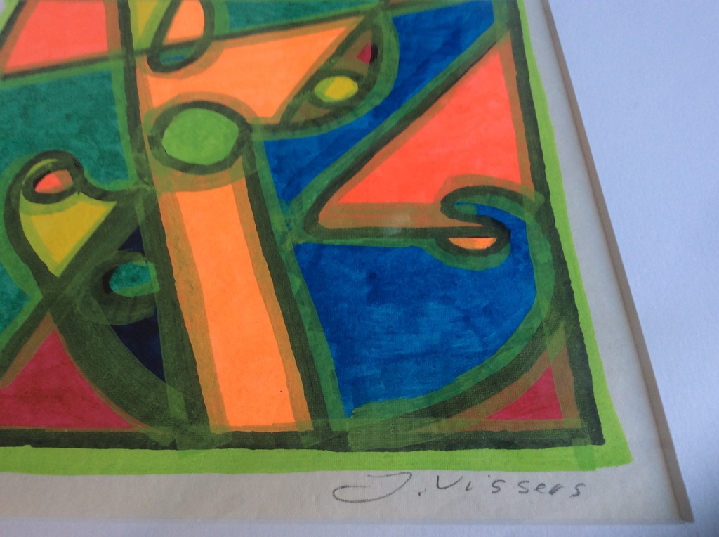 Jack Vissers, acryl op papier kopen? Bied vanaf 1!