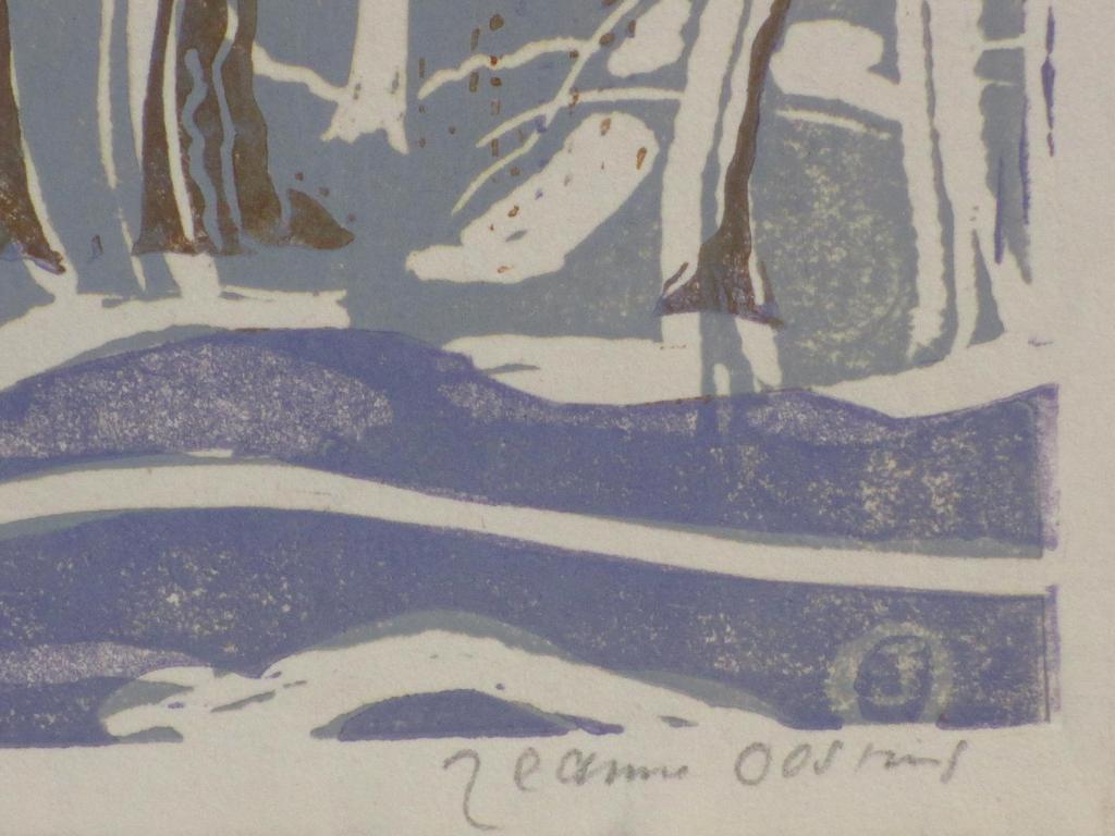 Jeanne Bieruma Oosting, Winterzon, Kleurenhoutsnede kopen? Bied vanaf 100!