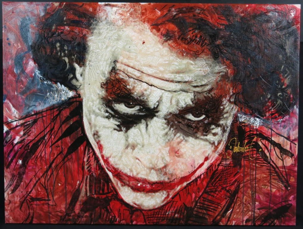 Peter Donkersloot: Handbewerkte Monoprint, The Joker (groot) kopen? Bied vanaf 350!