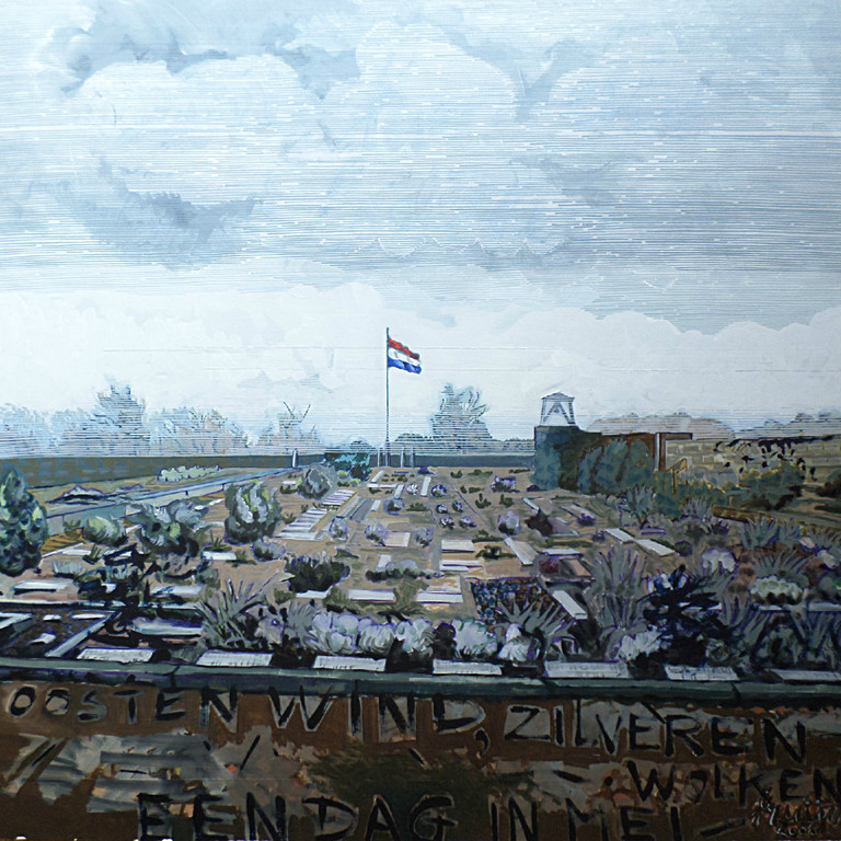 Frank Ruijter - Een dag in Mei, olieverf op paneel (zeer groot) verkocht voor € 125!
