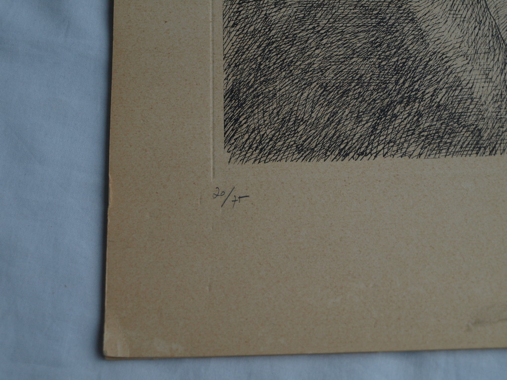 Topor: Ets , De gespleten vrouw – gesigneerd – ca 1970 kopen? Bied vanaf 50!