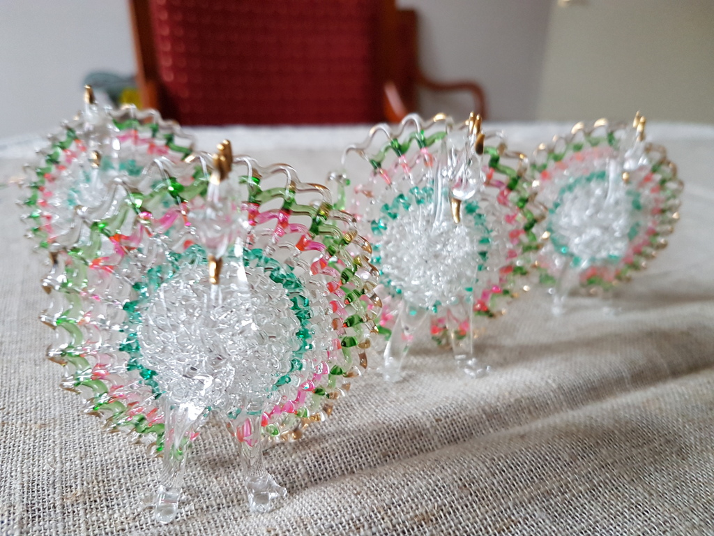 Lotto pauwen in Murano glas 4 pz kopen? Bied vanaf 1!