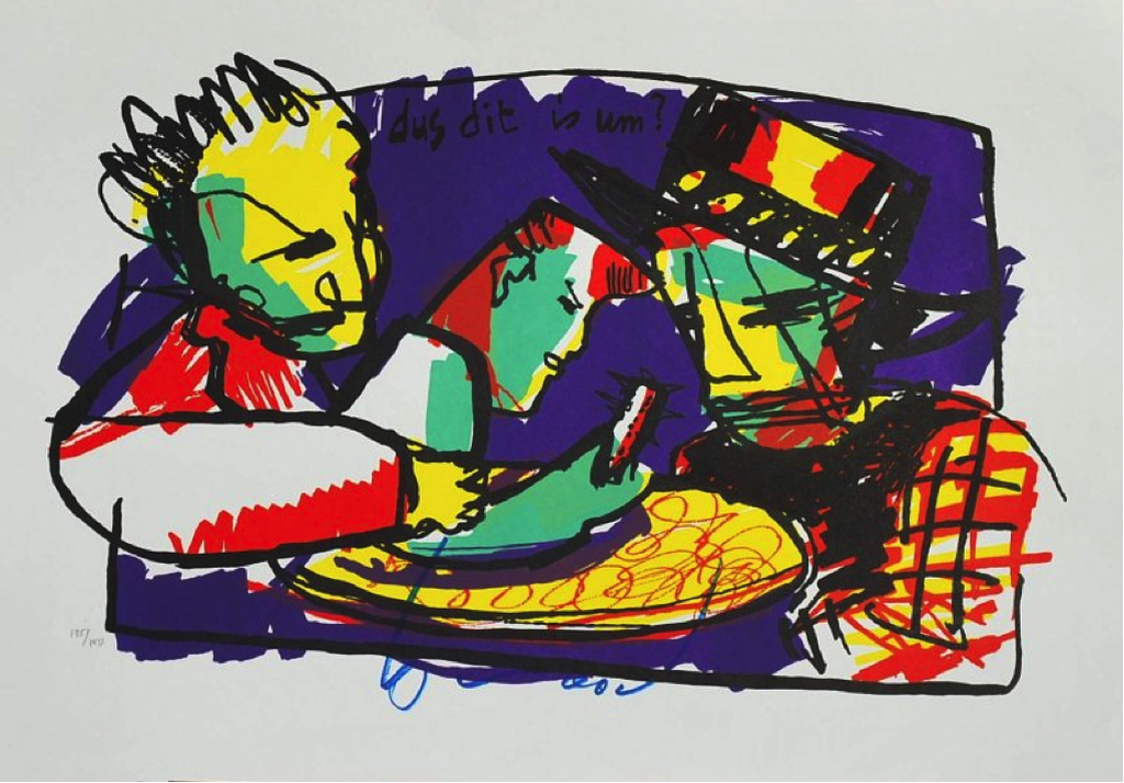 Herman Brood Litho (Titel Dus dit is um) oplage 150 st. kopen? Bied vanaf 150!