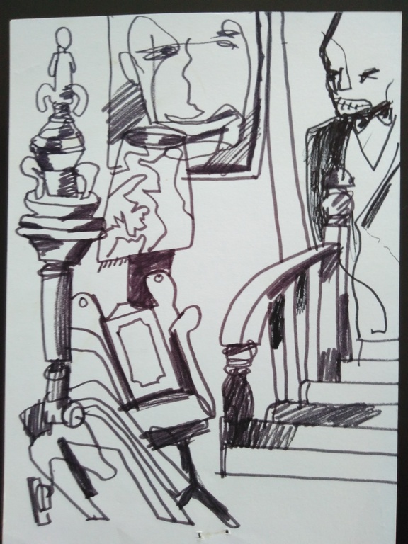 Herman Brood tekening met lijst verkocht voor € 100!