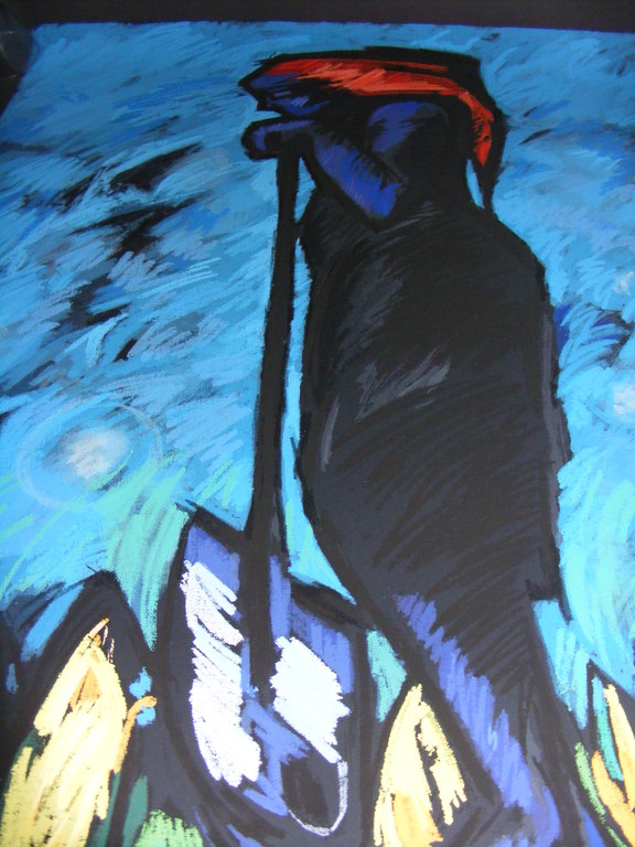 Anca Ionescu, "Rest", grote originele en bijzonder fraaie zeefdruk, gesigneerd kopen? Bied vanaf 250!