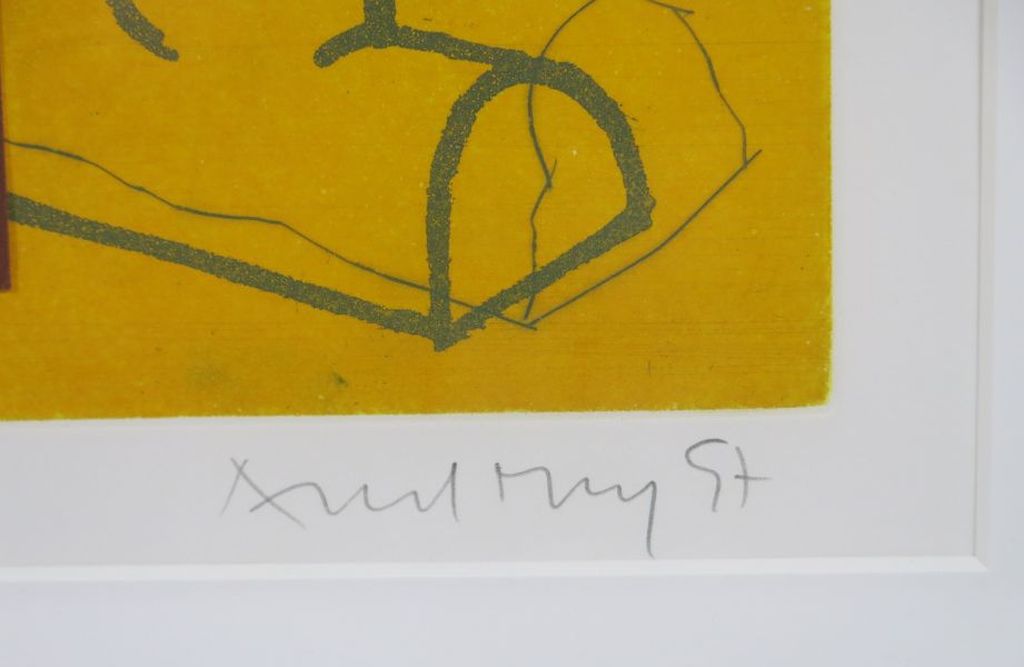 Albert Merz, gemengde techniek: Zonder titel - ingelijst kopen? Bied vanaf 40!