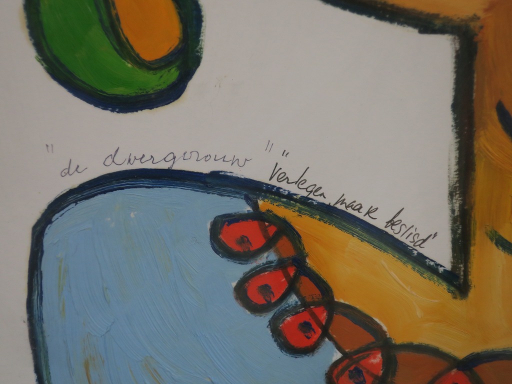 Meertje Kaal: Acryl op papier, De dwergvrouw, verlegen maar beslisd  kopen? Bied vanaf 1!