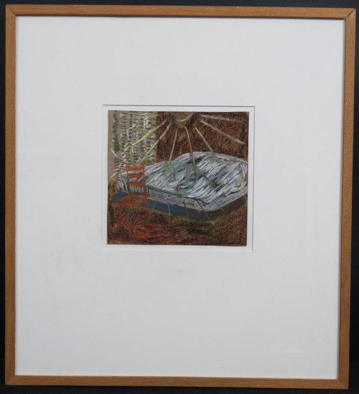 Frank van Hemert: Krijt op papier, Bed - Ingelijst kopen? Bied vanaf 50!