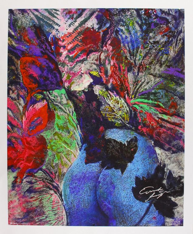 Ernst Fuchs, 'Le Poppo en Vase’, giclée op canvas, gesigneerd en genummerd, 2012 verkocht voor € 60!