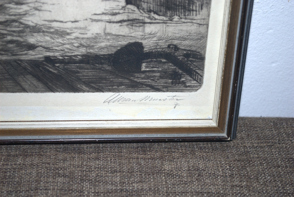 de oude Maasbruggen te Rotterdam - ets uit ca.1925 kopen? Bied vanaf 20!