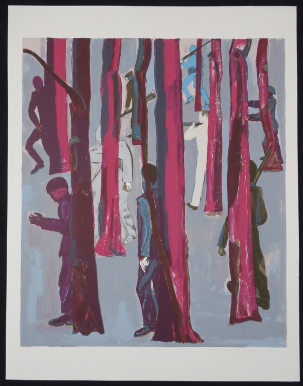 Hans Ebeling Koning: Zeefdruk, Bos (rechts) kopen? Bied vanaf 1!