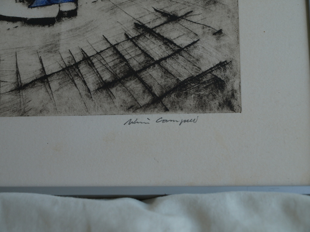 Wim Compier : Ets en aquatint, In Analyse – gesigneerd & ingelijst – ca 1987  kopen? Bied vanaf 85!