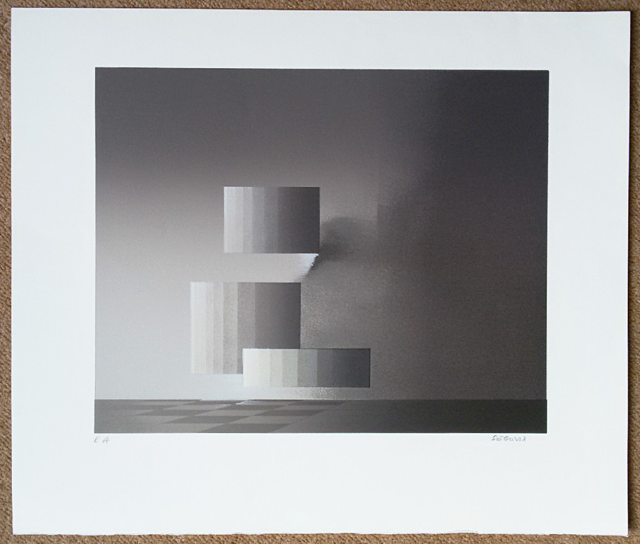 Andres Segovia - Geometrisch abstracte compositie, litho kopen? Bied vanaf 35!