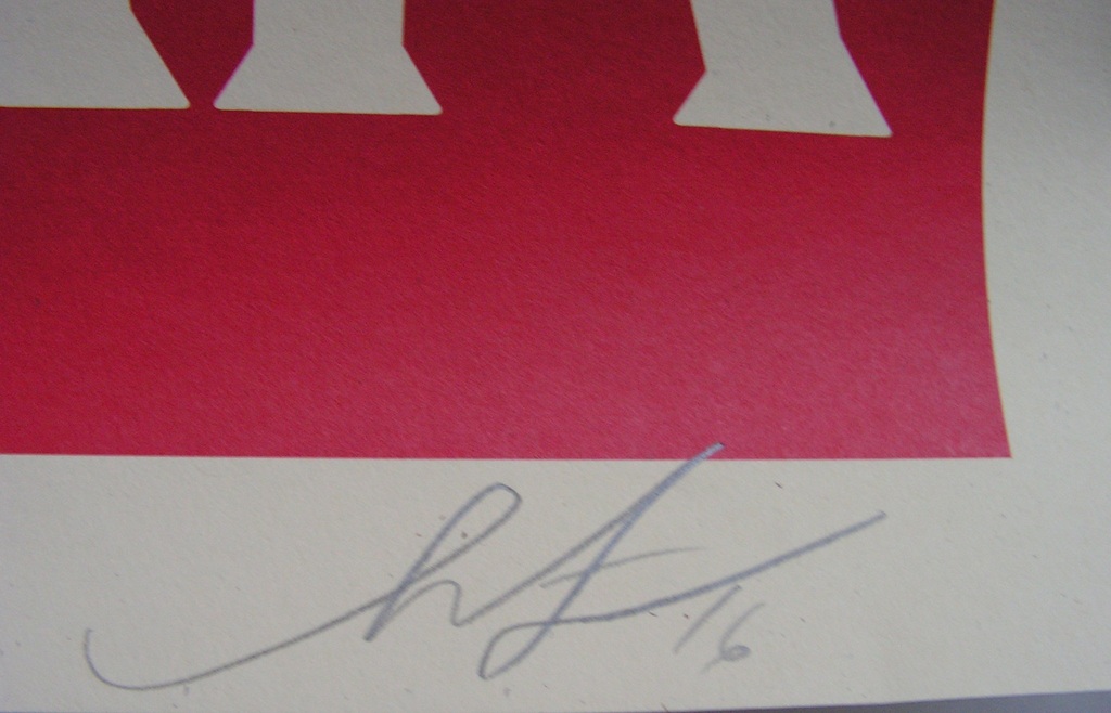 AcheterShepard Faire -  Kleurenlithografie 'Make Art Not War' - handgesigneerd? Enchérissez de 75!