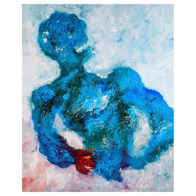 ARMANDO - Gestalt - Glicee op katoenpapier. Handgesigneerd. 2013 verkocht voor € 139!