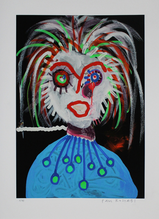 PAUL KOSTABI Giclee THE ANTAGONIST Handgesigneerd verkocht voor € 45!